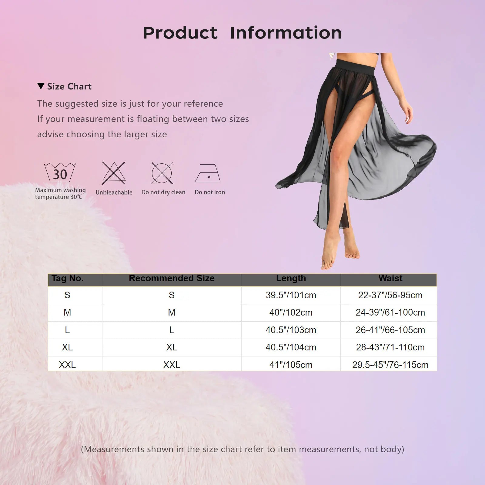 Sexy Women Sheer See Through Chiffon Maxi Skirts High Split Flowy Long Skirt Transparent Bikini Cover Up Bottoms Pool Party Club - Seprincess