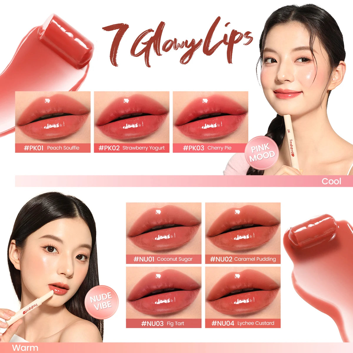 FOCALLURE Translucent Luster Moisturizing Lip Balm Long Lasting Lightweight Not-stick Cup Watery Lipstick Pen Makeup Cosmetics - Seprincess