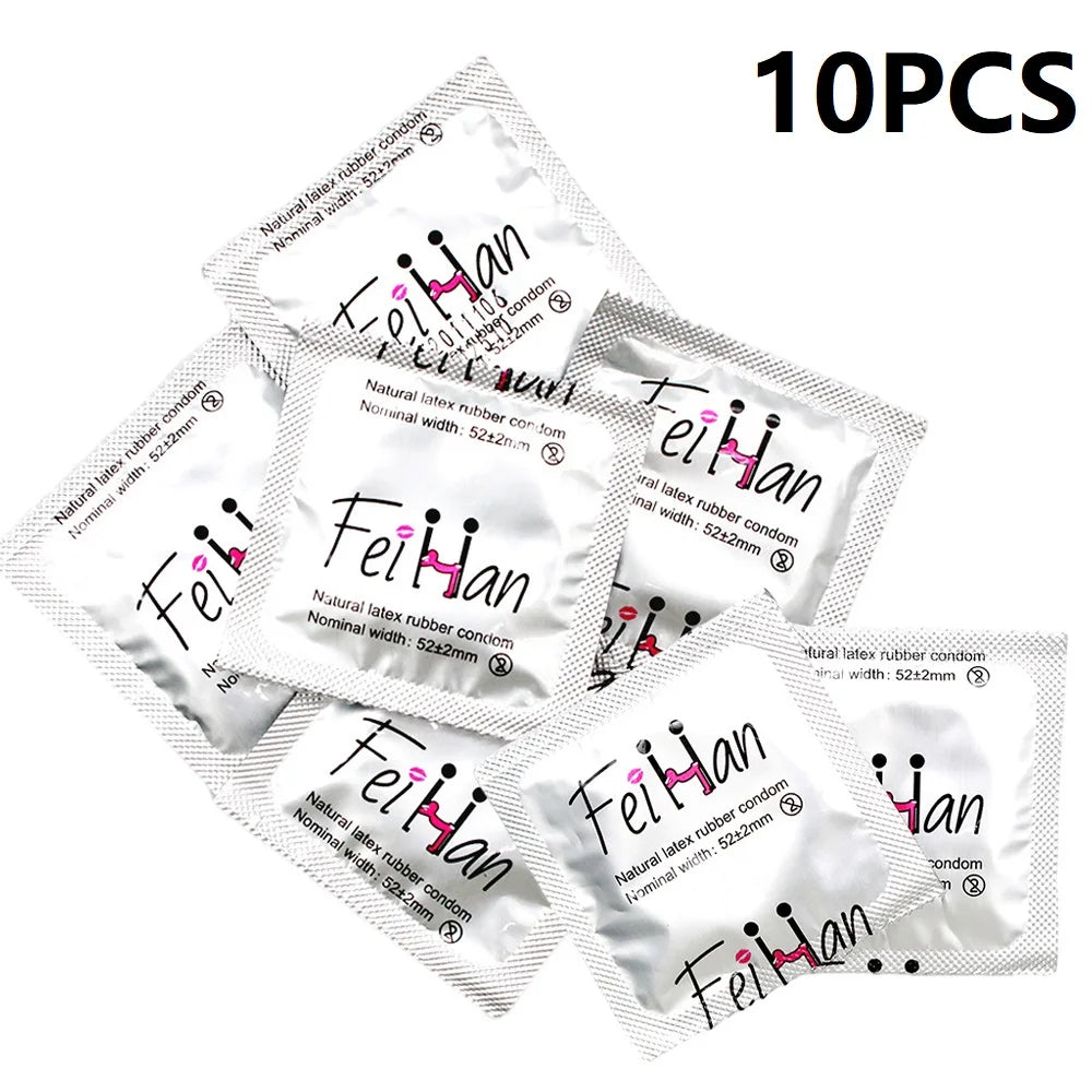 Smooth Natural Latex Condom Ultra Thin Condoms Sex Tools Penis Sleeve for Men Contraception Sex Product Condones 100/50/30/10Pcs - Seprincess