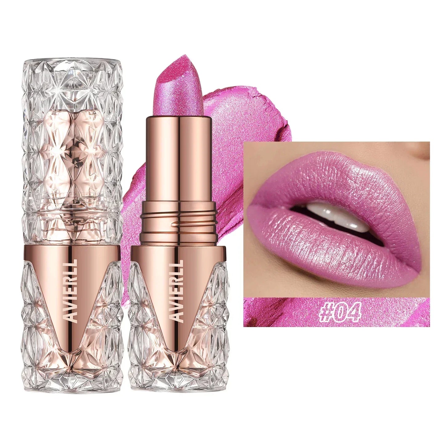 Quicksand Gold Lipstick Fine Glitter lipstick, Moisturizing Silky Mermaid Girl Pink, Long-Lasting Waterproof Grapefruit Orange - Seprincess