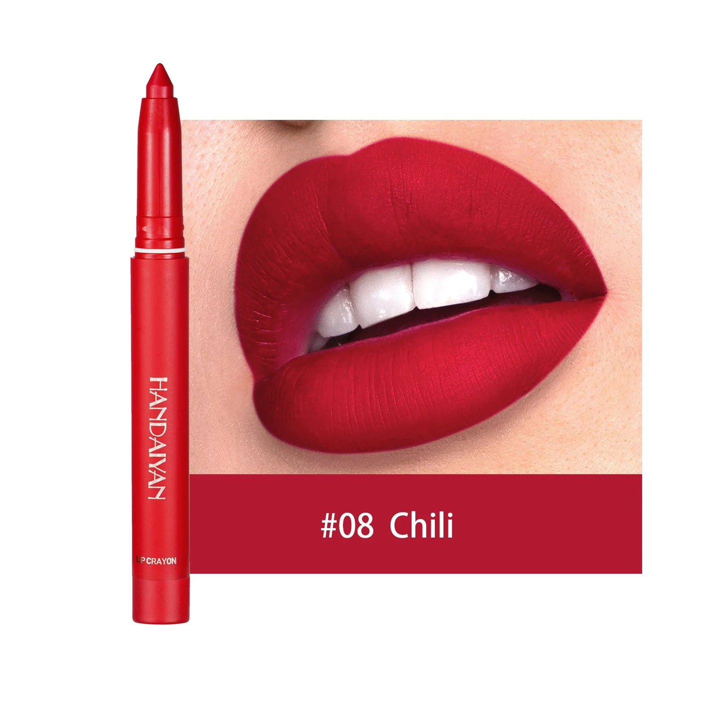 HANDAIYAN New Arrive Matte Lipstick Pencil Makeup Silky Velvet Lip Stick Pen Waterproof Nude Pink Red Lip Blam Make Up Cosmetics - Seprincess