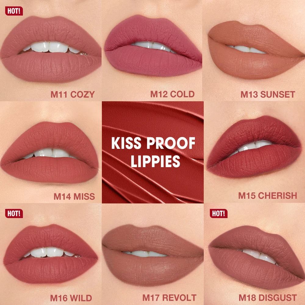 O.TWO.O Lipstick Lip Tint Waterproof Long Lasting Non-stick Cup Sexy Red Pink Lip Glaze Velvet Matte Lipstick Makeup - Seprincess