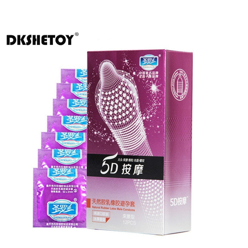 5D Dotted Condoms with mustache Ribbed G Point Latex Ultra Thin Condom Orgasm Contraceptives Stimulate Vaginal adults Sex Toys - Seprincess