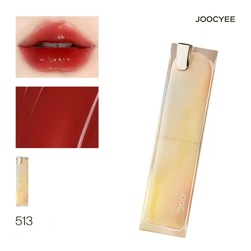 Joocyee Glazed Rouge Upgrade Crystal Frozen Film Version Moisturize Glass Lipstick Lip Makeup Smoky Longlasting Lipstick