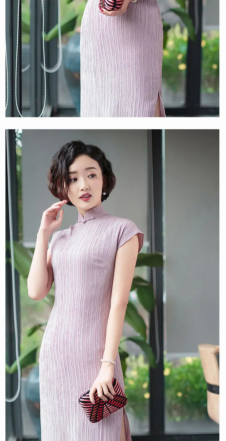 Qipao Modified Cheongsam Women's 2023 Summer Chinese Cheong Sam Retro Tang Style Short Sleeve Stand Collar Vintage Dress Woman - Seprincess