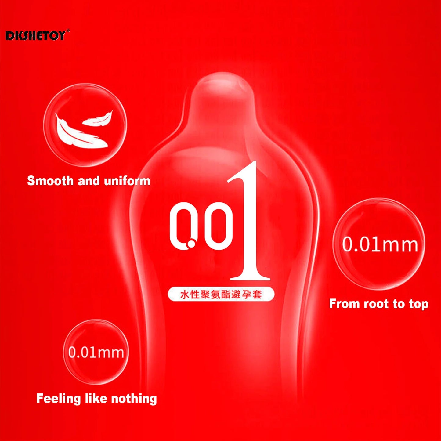 0.01 Polyurethane Condom ultra thin naked feeling male penis sleeve super lubricated smooth sensitive unusual condoms for men - Seprincess