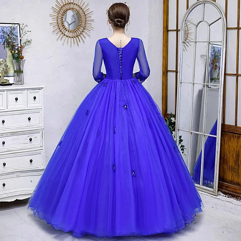 Ball Gown Quinceanera Dresses Appliques Tulle V Neck Prom Birthday Party Gowns Formal Occasion Vestido De 15 Anos Sweet 16 - Seprincess