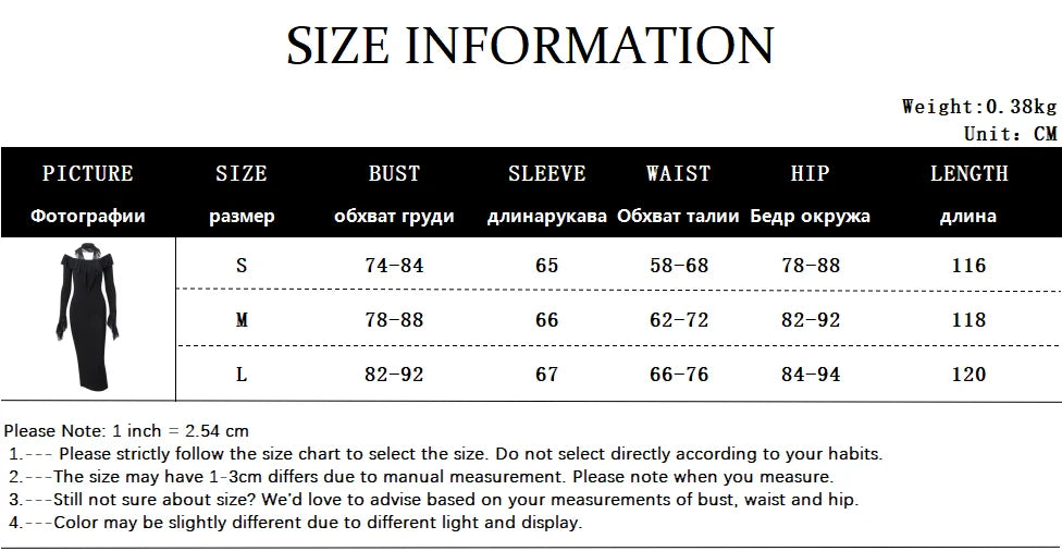 Xeemilo Black Mesh Ruffles Evening Dress Temperament Round Collar Slim Long Sleeve Maxi Dresses Women Elegant Party Club Robe - Seprincess