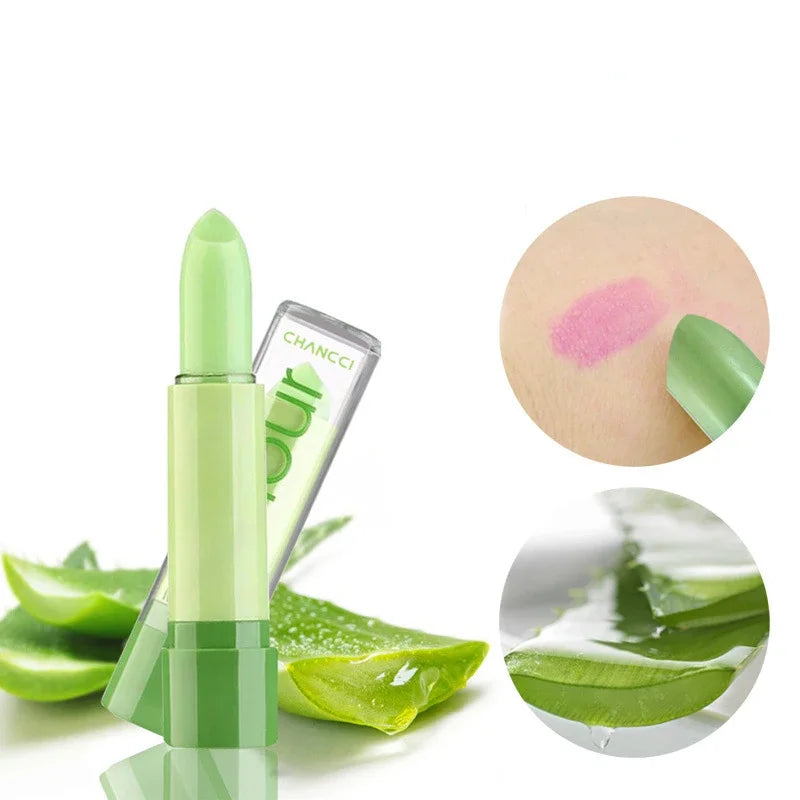 1PCS Aloe Vera Moisturizing Lip Color Changing Lipstick Long Lasting Not Easy To Fade Moisturizing Color Nourishing Lip Balm - Seprincess