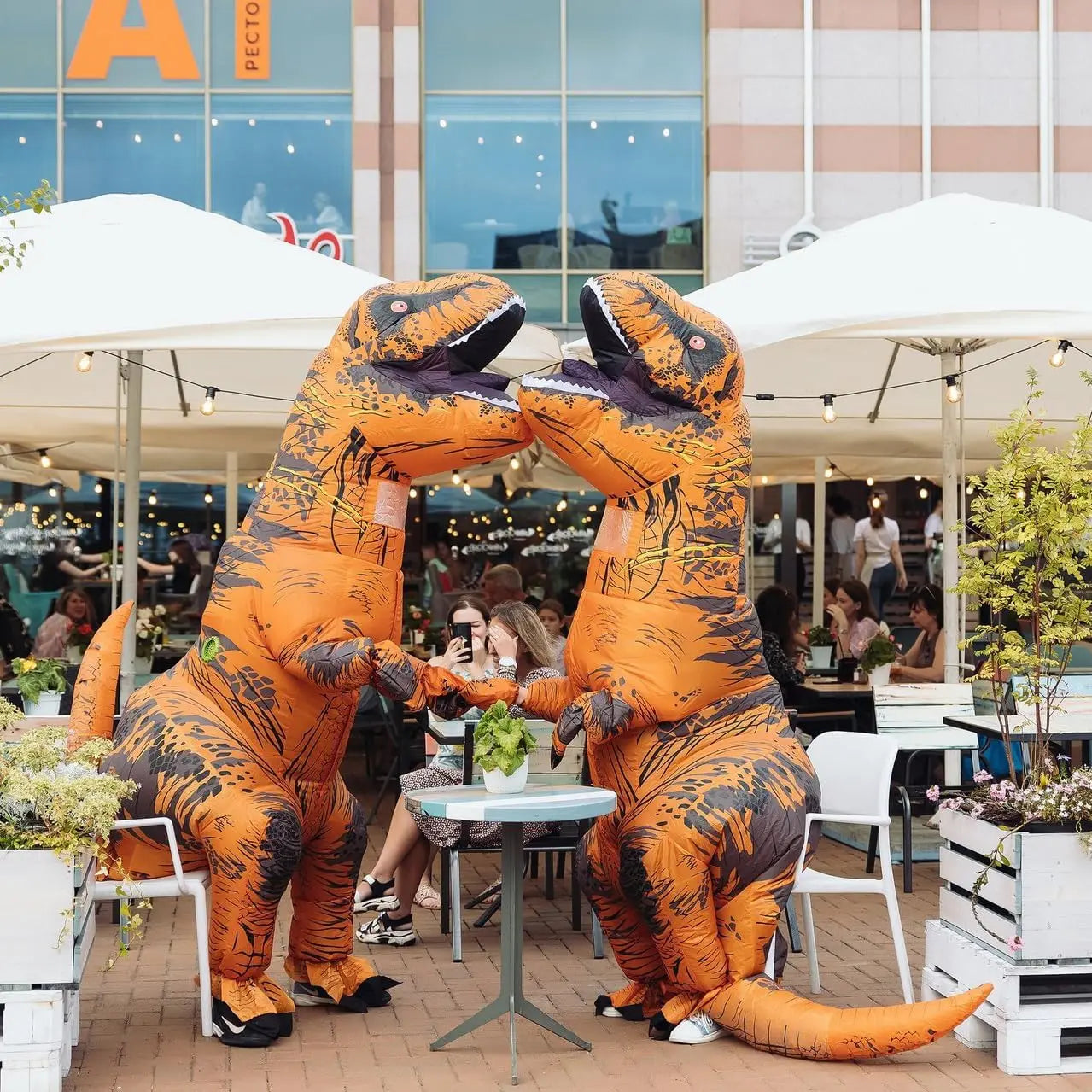 T-REX Inflatable Suit Adult Fancy Role-playing Tyrannosaurus Costume Dinosaur Cosplay Halloween Party Carnival Apparel - Seprincess