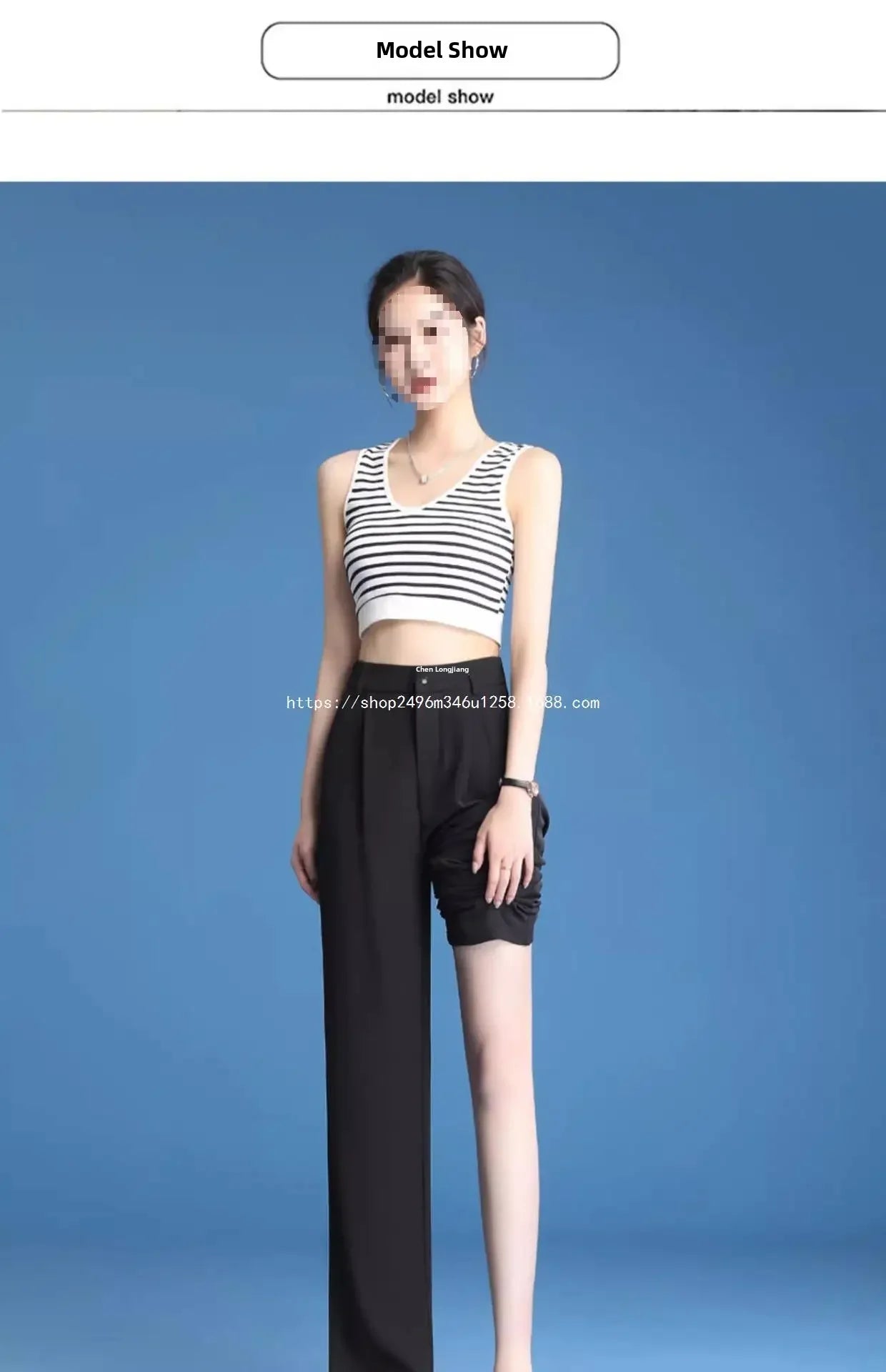 Plus Size High-waisted Thin Black Casual Trousers Women's Summer Ice Silk Bell Bottoms Straight-leg Pants For Ladies