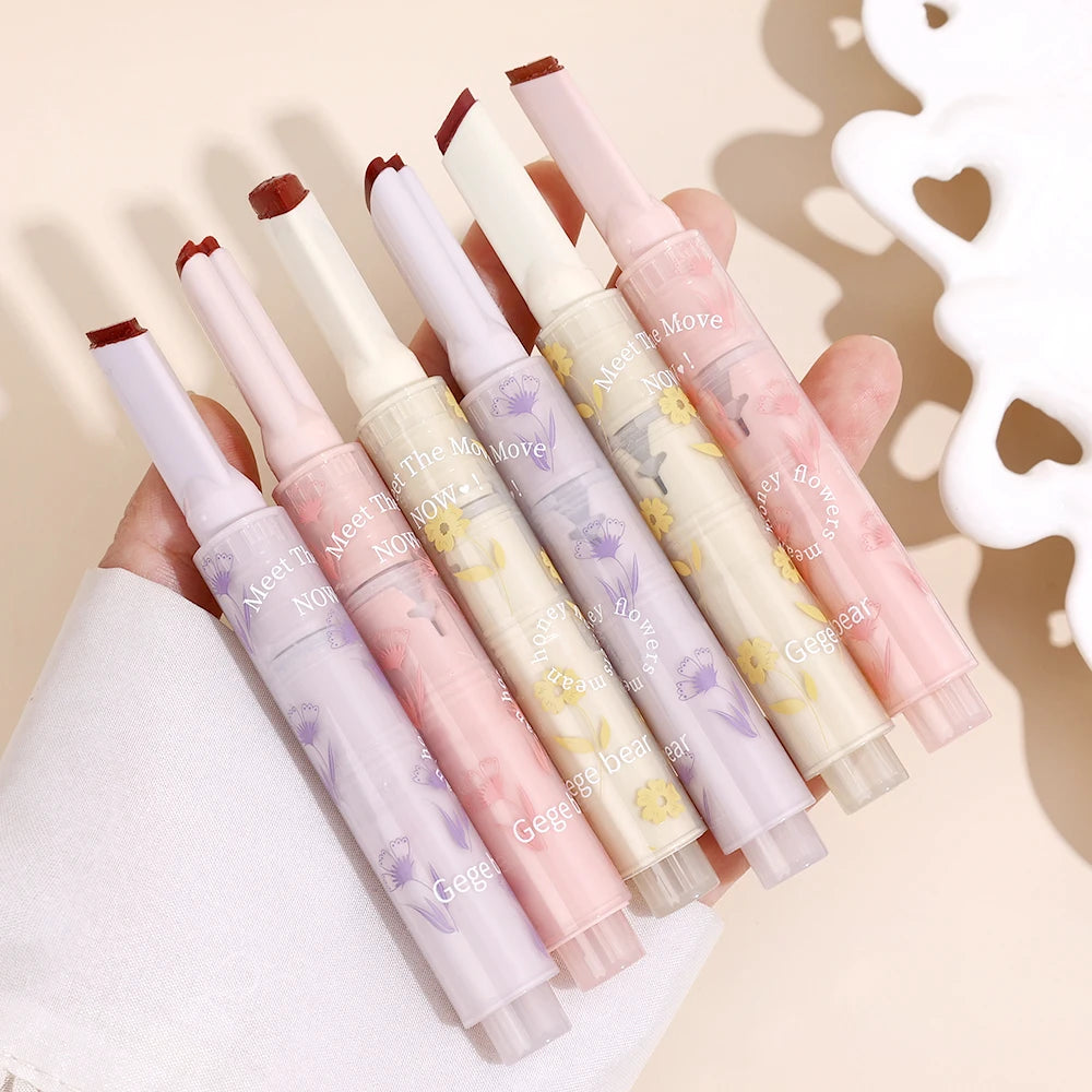 Transparent Lip Glaze Flower Honey Jelly Lipstick Pen Waterproof Non-stick Cup Heart-shaped Lip Gloss Korea Women Lips Makeup - Seprincess