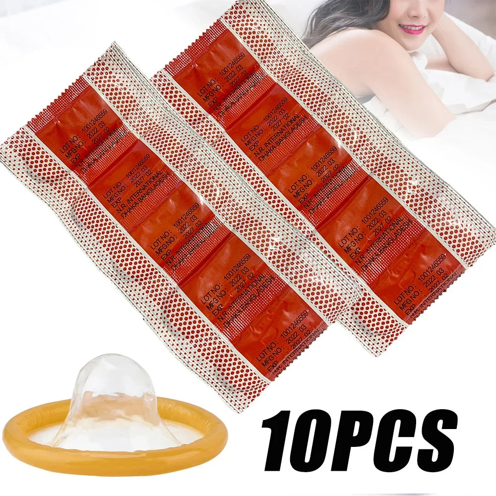 10/30/50pcs Condom 52mm Ultra Thin Cock Penis Sleeve Natural Latex Lubrication Contraception Supplies Adults Safer Sex Products