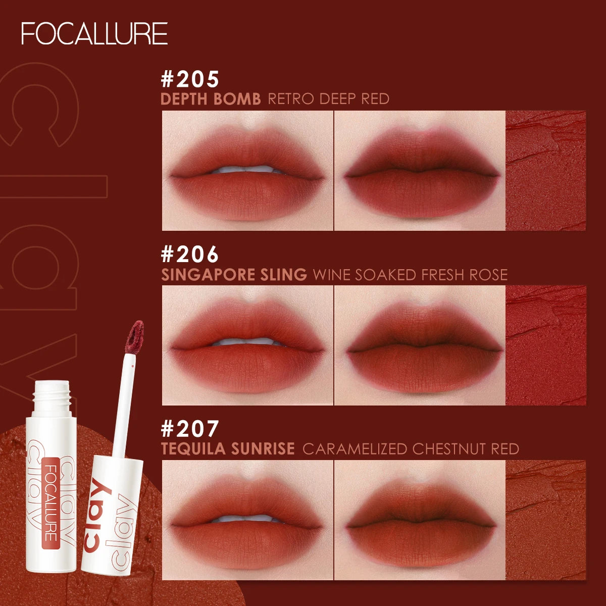 FOCALLURE Matte Lipstick Velvet Mist Lip Clay Not Dry Lip Cream 25 Color Nude Lip Stick Waterpoof Lip Cosmetic Makeup Wholesale - Seprincess