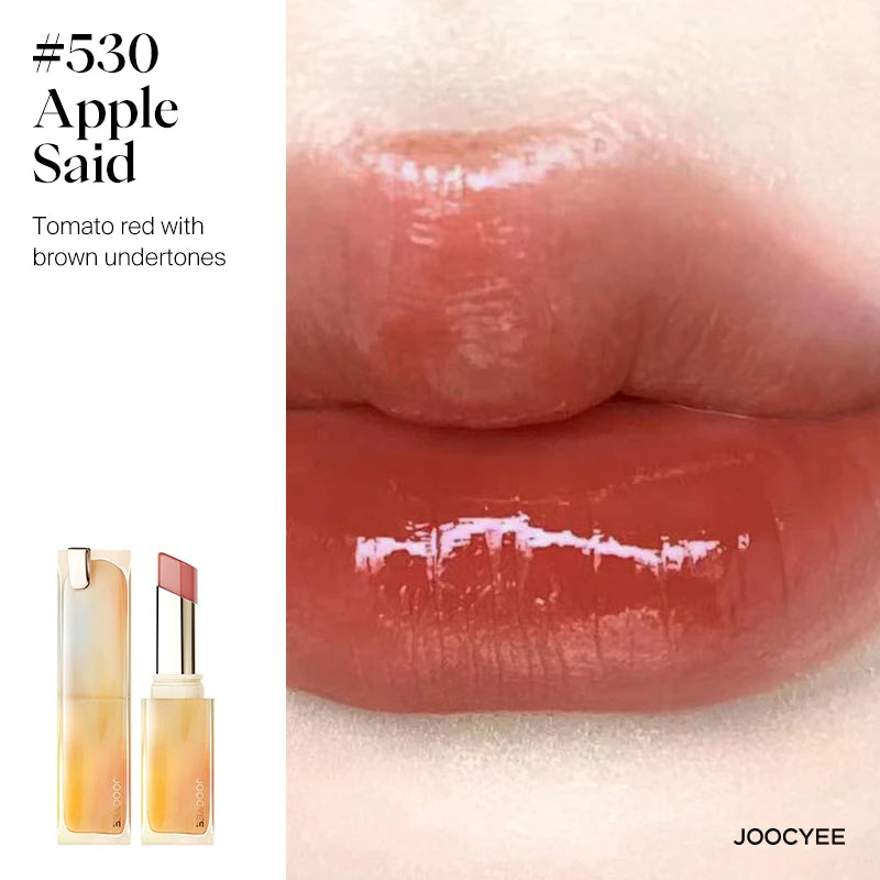 Joocyee Glazed Rouge Upgrade Crystal Frozen Film Version Moisturize Glass Lipstick Lip Makeup Smoky Longlasting Lipstick