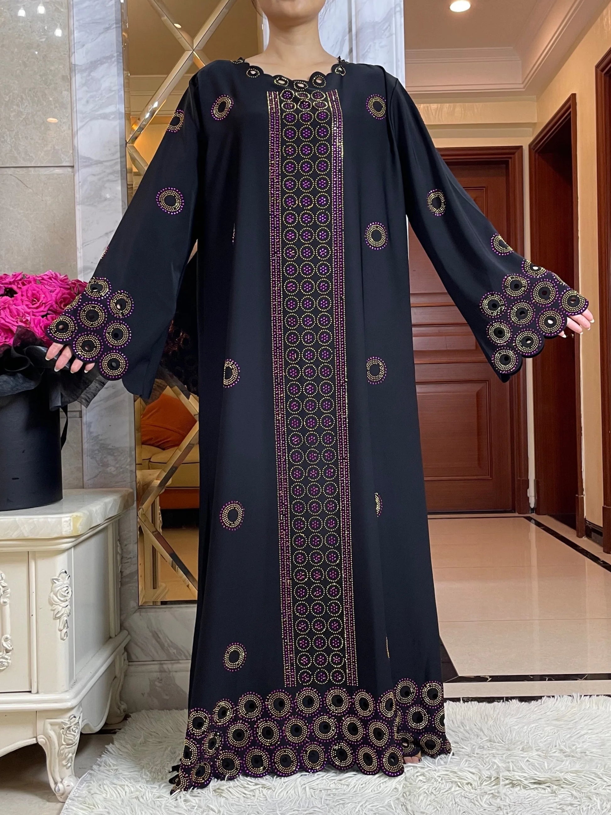 2024 Autumn Women Elegant Dresses Dubai Party Outfits Long Sleeve  Dashiki Muslim Women High-grade Comfort Fabric African Abaya - Seprincess