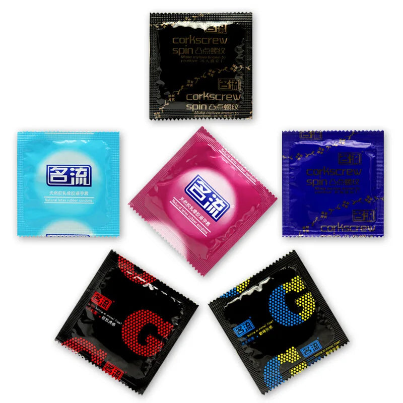 24/30PCS Condoms Natural Latex Lubrication Ultra Thin Large Particles Dots Penis Condom Contraception Sex Toys For Men Adults - Seprincess