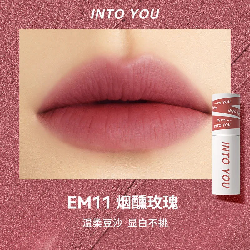 INTO YOU Make up Lip Gloss miltcolor Matte Velvet Lipstick Waterproof Red Lip Tint Lip Glaze Beauty Cosmetics lipstick lipgloss