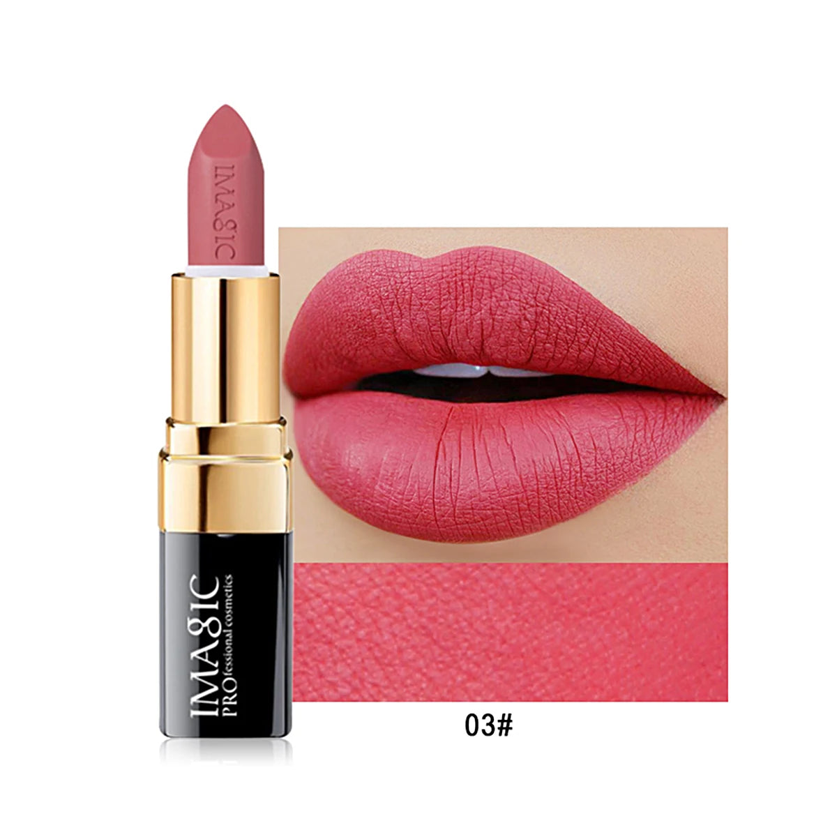 IMAGIC 12-Color Lipstick Matte Waterproof Velvet Pigment Nude Rouge Waterproof Long Lasting Lip Profissional Cosmetics Beauty - Seprincess