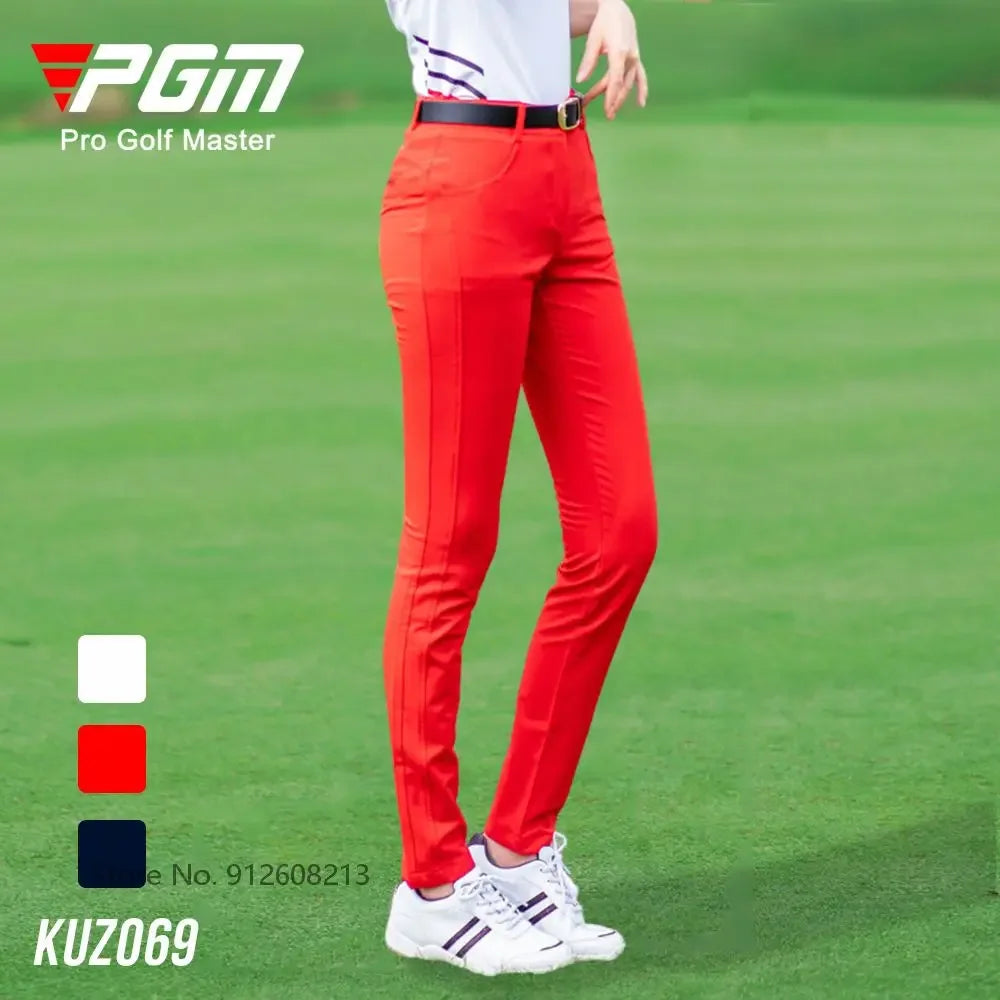 PGM Female Elastic Slim Full Length Trousers Breathable Golf Pants Summer Women Fast Dry Sweatpants Lady Casual Tennis Trousers