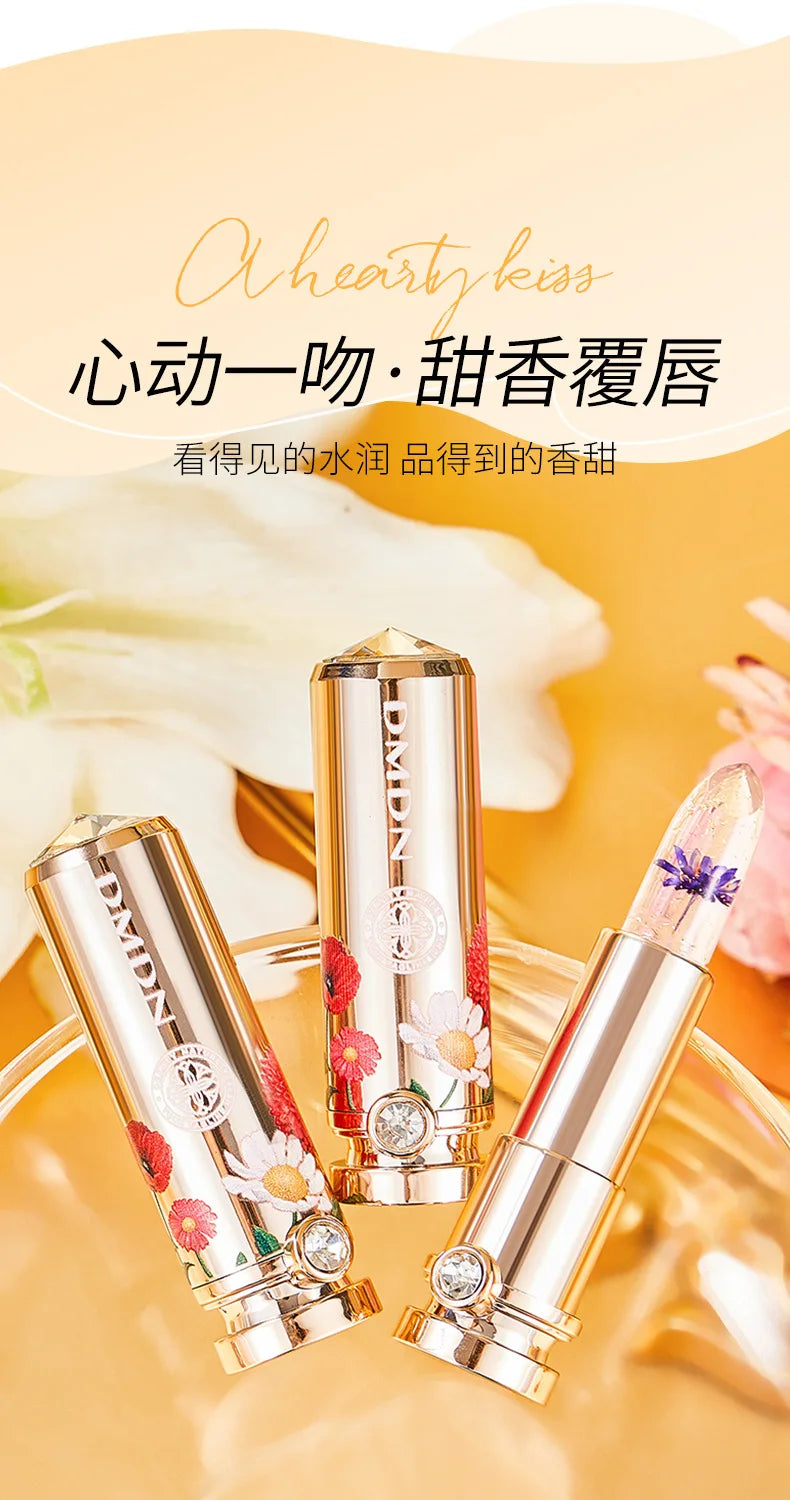 Flower Transparent Lipstick Lasting Moisturizer Crystal Jelly Lipsticks Temperature Color Changing Waterproof Lip Balm - Seprincess