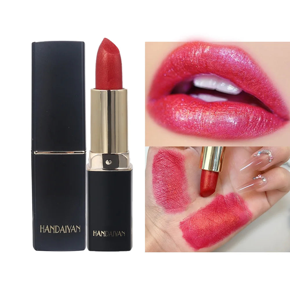 Diamond Shiny Lipstick Moisturizing Long Lasting Waterproof Pearl Lip Gloss Glitter Shimmer Sexy Lipsticks Lips Makeup Cosmetics - Seprincess