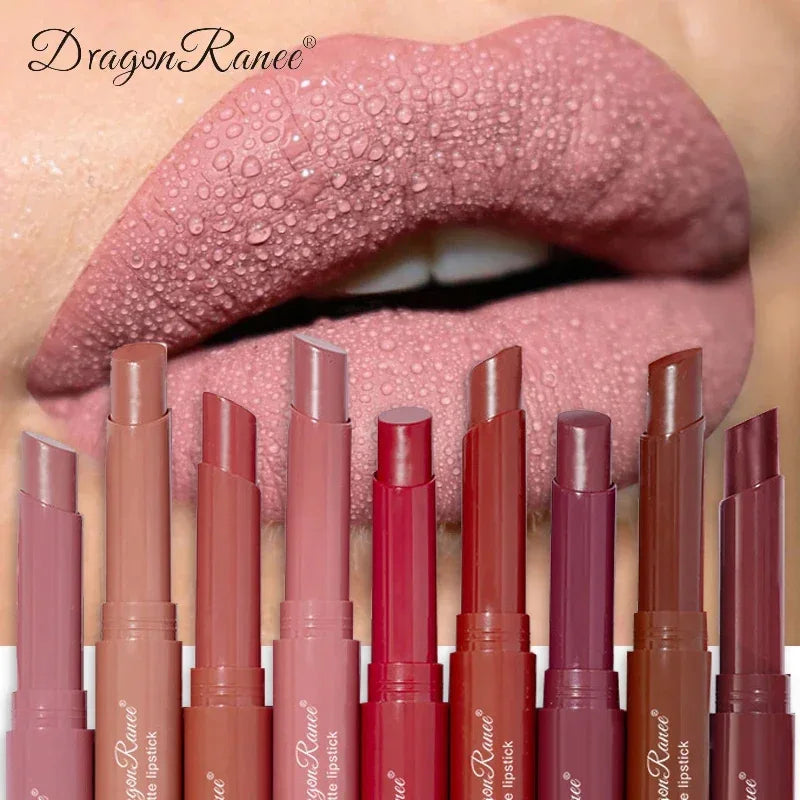 12 Color Matte Lipstick Nude Pink Matte Solid Lip Gloss Long Lasting Velve Red Tinted Balm 24 Hours Waterproof Makeup LipSticks - Seprincess