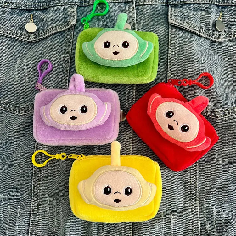 Anime Teletubbies Coin Purse Cartoon Cartoon Cute Children's Portable Mini Storage Bags Kawaii Creative Headphone Bag Kids Gifts - Seprincess