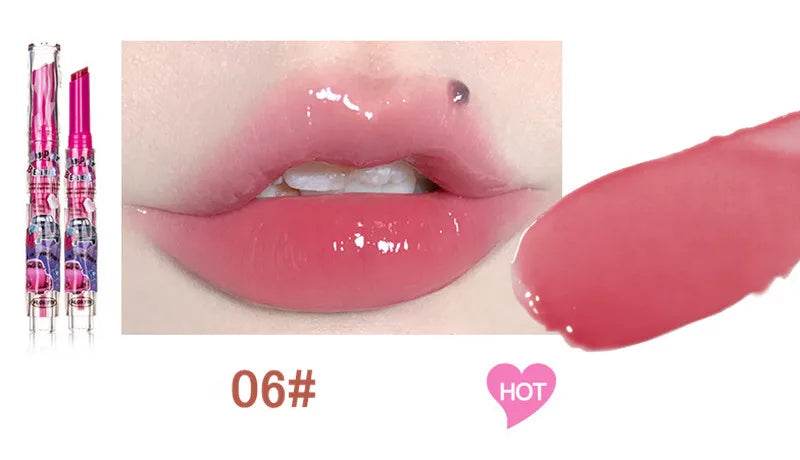 FLORTTE Watery Glow Lipstick Mirror Lip Balm Moisturizing Solid Jelly Lip Gloss Glass Lip Glaze Tint Makeup Beauty - Seprincess