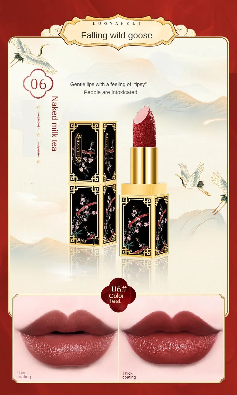 Chinese Style Carved Lipstick Set Forbidden City Christmas Gift Box Moisturizing Show Whiteness New Year Makeup Cosmetic - Seprincess