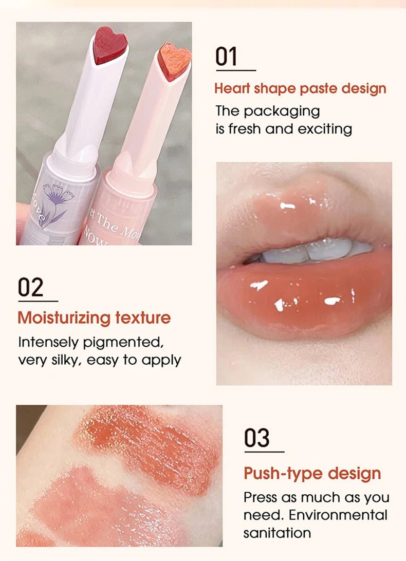 Gege bear flower words honey lipstick moisturizing mirror gloss jelly love lipstick lipstick pen - Seprincess