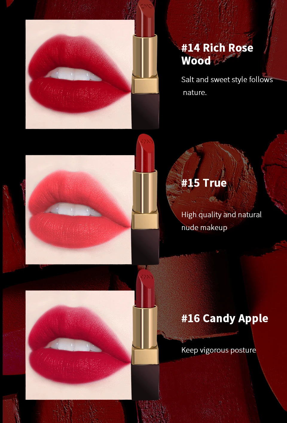 CHARMACY Moisturizing Luxury Lipstick Velvet High Quality Lipsticks Shiny Professional Korean Makeup Cosmetic for Lip Women - Seprincess