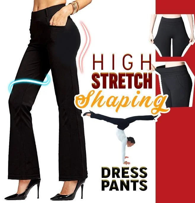 Ultra-Elastic Dress Soft Yoga Pants Women's Flared Trousers Yoga Pants Solid Mid Waist Flare Wide Leg Lady Trousers