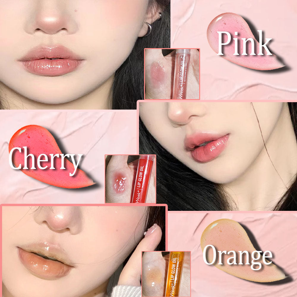 FlowWeek Lip Gloss Moisturizing Lip Plumper Gloss Universal Lip Luminizer Long Lasting Glitter Liquid Lipstick 3Colors - Seprincess